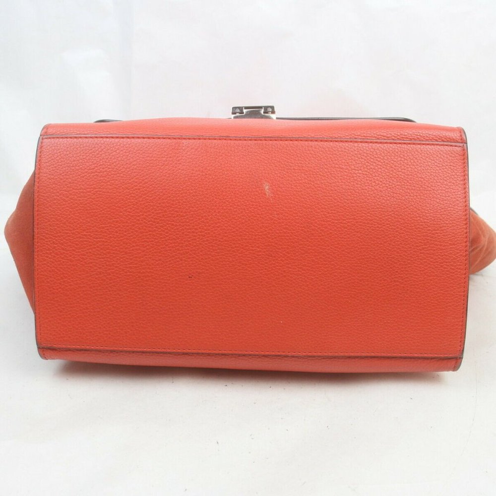 AUTHENTIC CELINE Hand Bag Red Leather - Picture 6 of 12